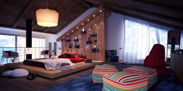 Phòng ngủ đẹp với gỗ cho mẫu nhà biệt thự 10
